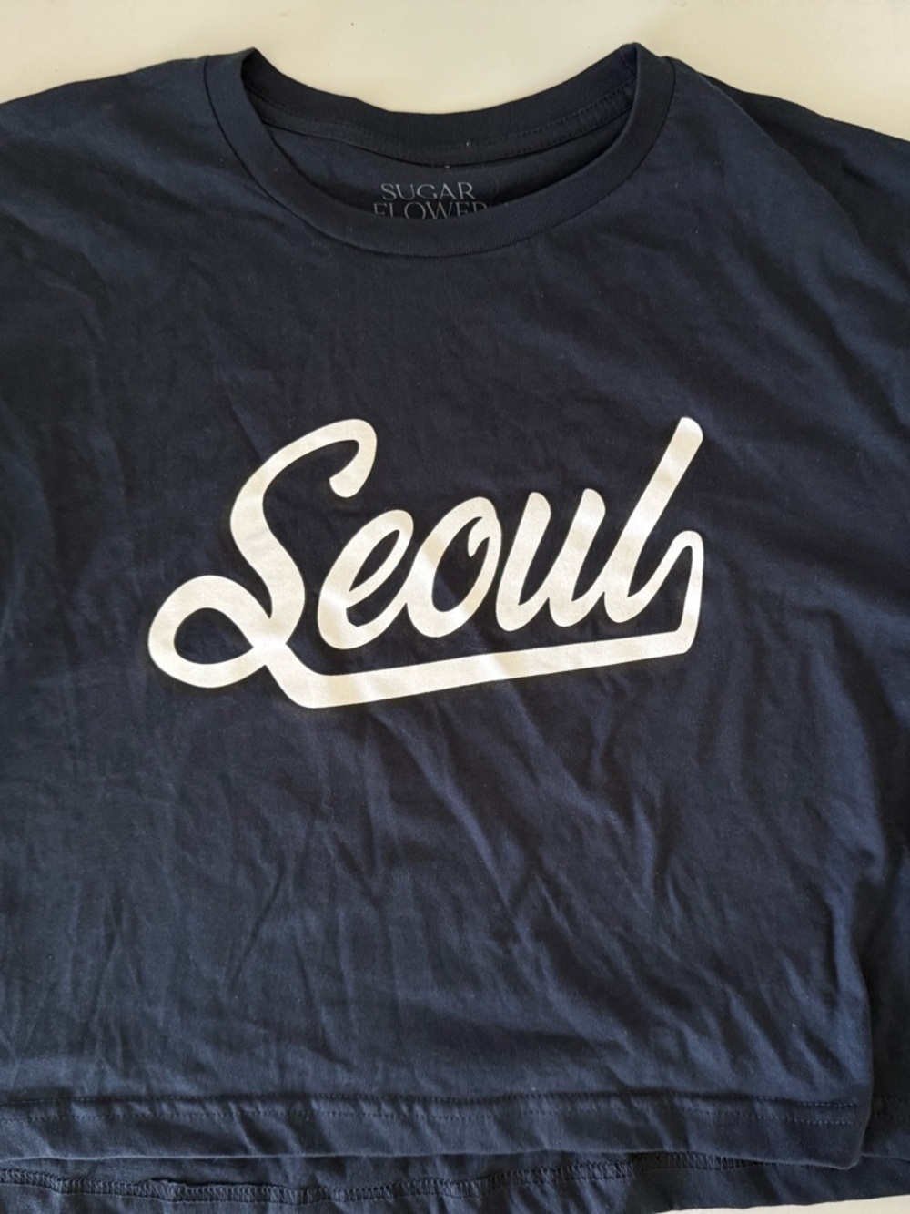 Sugar Flower Blue Graphic Logo Tee